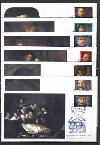 [G191806] Art Rembrandt Netherlands Nice Lot First Day Covers UNG