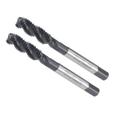 2pcs Spiral Flute Threading Tap M8X1.25 Thread Size Nitriding Coated HSS Tapping