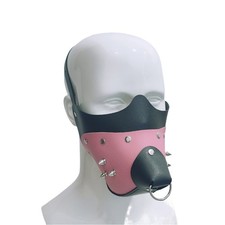 Mens Dog Mask Halloween Face Mask Full Head Hood Leather Men Women Cosplay Prop