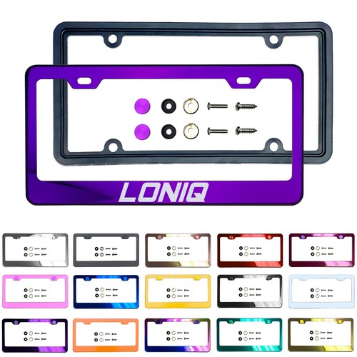 New Laser Etched Customize Stainless Steel License Plate Frame Metal Caps-loniq - Picture 13 of 129