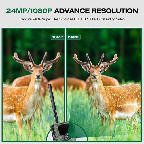 Fotocamera cellulare wireless FHD 24MP 4G LTE invia foto video al cellulare - Foto 4 di 15