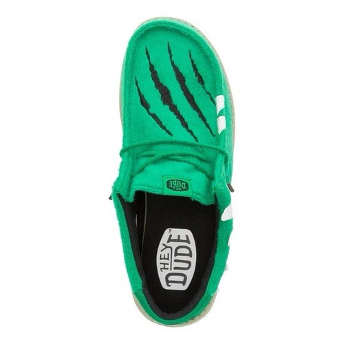 Hey Dude Wally Fuzzy Monster Feet Green Men's Size 10 *BRAND NEW* - Picture 4 of 7