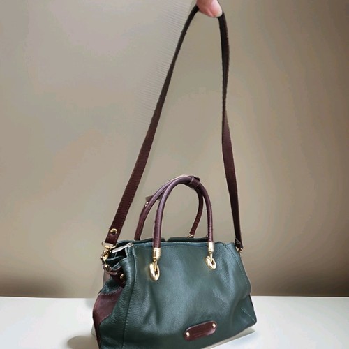 Valentina grüne Ledertasche Made In Italy Crossbody/dbl.henkel - Bild 3 von 15