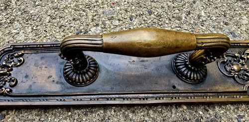 Gilded Age Old Mellow Patina Bronze Sargent & Co Antique Estate Pull Plate C1898 - Picture 15 of 24