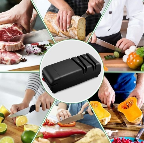 Electric Knife Sharpener, Stable Upgraded for Home with 5 Bevel Groove NEW - Picture 7 of 12