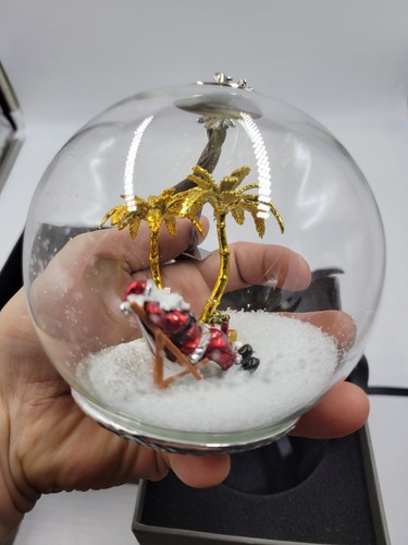 Michael Aram Island Santa Snow Globe Ornament NIB Read - Picture 11 of 14