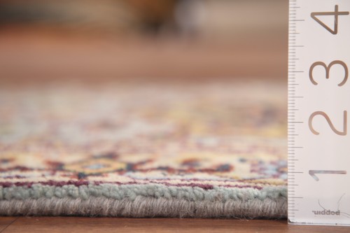 Alfombra Corredor Azul Claro 3x10 Tradicional Hecha a Mano Lana Geométrica para Pasillo - Imagen 17 de 18