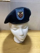 Garrison Wool Hat Cap Defense Logistics Agency Army Black Beret 7 USA Made