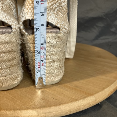 Castaner Espadrilles Wedge Heel Women 9/40 Beige Canvas Ankle Strap Sandals - Picture 6 of 12