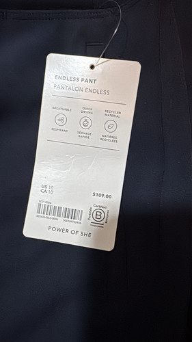 Athleta Endless hoch geschnittene Hose Gr. 10 marineblau #533636 - Bild 4 von 4