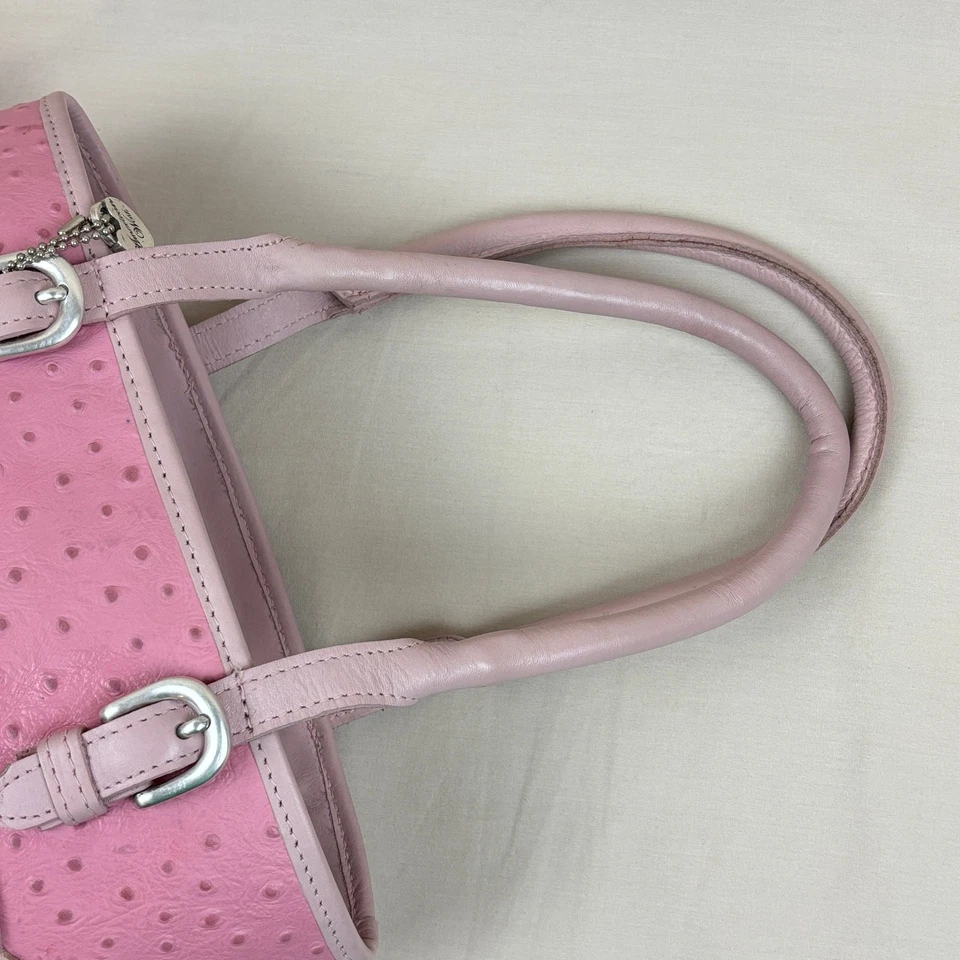 Bolso de Mano American West Tooled a Mano Floral Cuero Rosa Estrás Tachonado Foto 2 de 4