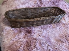 Long Narrow Wicker Basket 21 Inches Long