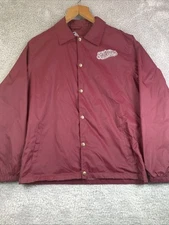 Suavecito Pomade OG Windbreaker Mens Medium Burgundy Lightweight EUC