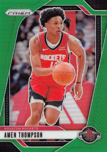 2024-25 Panini Prizm #118 Amen Thompson Prizms Green - Picture 2 of 2