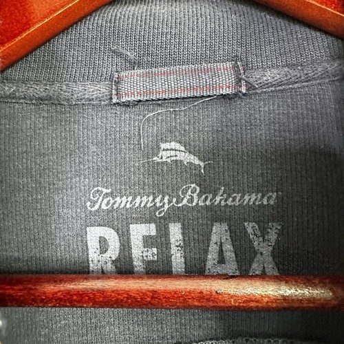 Tommy Bahama Relax Sweater Polo Mens Long Sleeve Blue Large 1/4 Knit Casual - Picture 2 of 11