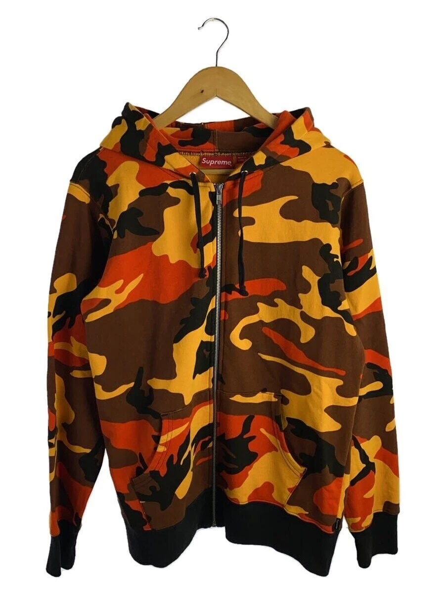 Sweat à capuche zippé Supreme orange M occasion