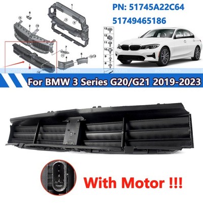 Front Bumper Lower Active Shutter Grille For 2019-2023 BMW 330i G20 51745A22C64