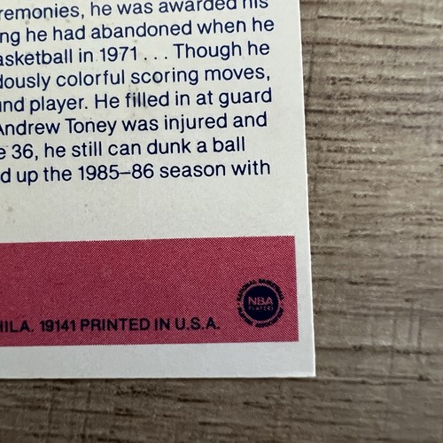 1986 FLEER JULIUS ERVING STICKER PHILADELPHIA 76ERS #5 EX - Picture 9 of 10
