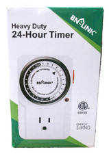 BN-LINK Heavy Duty Mechanical 24 Hour Timer Dual Outlet 3-Prong Accurate Indoor