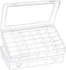2 Cajas Organizadoras Plasticas 36 Compartimentos Ajustables Manualidades