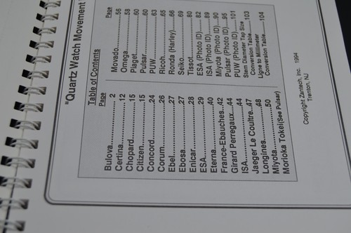 Quartz Movement Reference Manual Q 96,Spiral Bound,1994,6th Edition - Foto 2 di 3