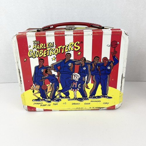 Vintage 1971 The Harlem Globetrotters Metal Lunch Box & Thermos - Picture 5 of 15