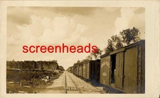 C1910 RPPC PHOTO "CANADIAN PACIFIC RAILWAY FREIGHT CARS TRACK REPAIR" VG UNUSED