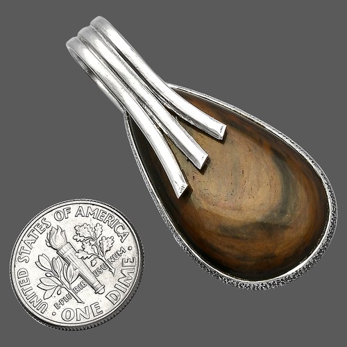 Natural Hypersthene - Canada 925 Sterling Silver Pendant Jewelry P-1167 - Picture 2 of 5