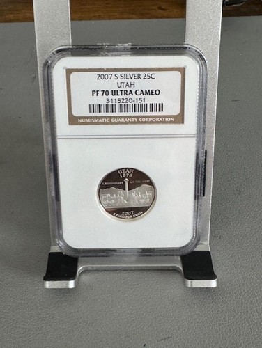 2007 S Silber PP Utah Statehood Quarter NGC PF 70 Ultra Cameo
