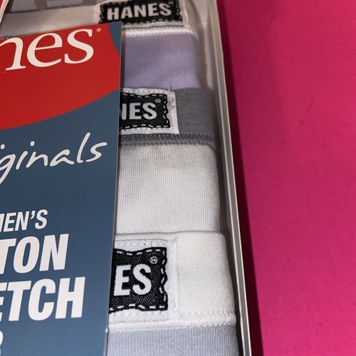 HANES 3 PACK WOMENS’ ULTIMATE COTTON STRETCH BOXER BRIEFS / SIZE 6 / M /$27 - Picture 2 of 5