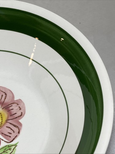 Vintage Ironstone 9” Daisy with Green Bands Serving Bowl - Foto 3 di 5