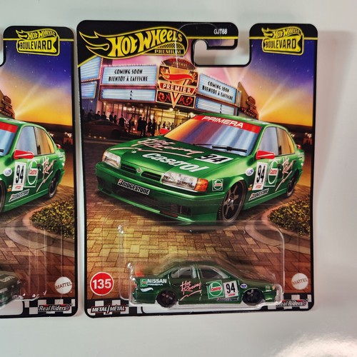 Hot Wheels Premium Boulevard Nissan Primera 2 Stück #135 Bridgestone Neuwertig - Bild 4 von 17