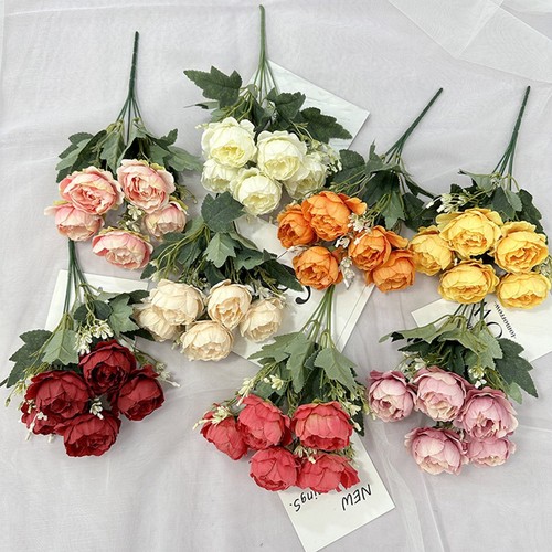 Hochzeit Kunstblumen wunderschön vorgefertigter Blumenstrauß Spezifikationen lebendig S - Bild 2 von 54