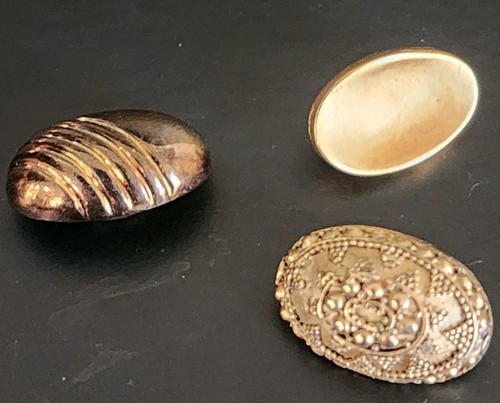 12 Unmatched Geometric Metal Buttons. Great Decorative Accents. Attn. Collectors - Picture 6 of 12