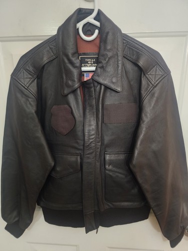 Leder Bomberjacke A-2 Flieger Flight 40S Military AF USA Flieger 🔥 Super  - Bild 1 von 11