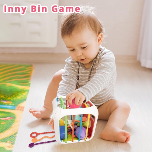 Aprilwolf Montessori Toys for Toddlers, 7-in-1 Activity Cube, Shape Sorter To... - Picture 2 of 8