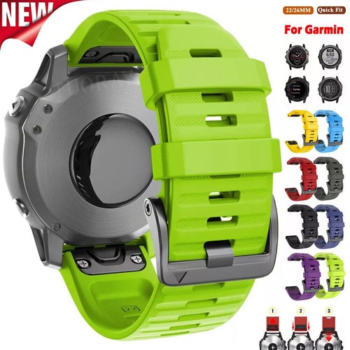 Pulsera de silicona Quickfit para Garmin Fenix 8 E 7 7X 6 6X 5 5X 3HR Tactix Epix Pro - Imagen 2 de 148