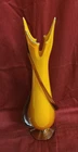 Art Glass Vase Cristalleria Fratelli Betti Alrose  Honey Amber  15 inch