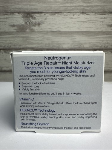 2x Neutrogena Triple Age Hidratante Reparador Noche 1.7 OZ (Pack de 2) - Imagen 4 de 5