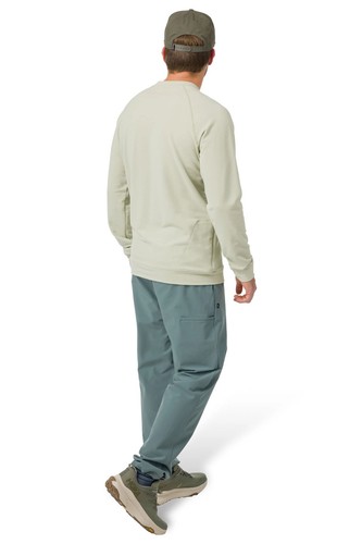 Flylow Donner Crew Men's Shirt, Mist Heather, X-Large - Picture 4 of 4