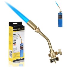 BLUEFIRE Brass Pencil Flame Torch - Upgraded Precision Welding Tool, 1350°C
