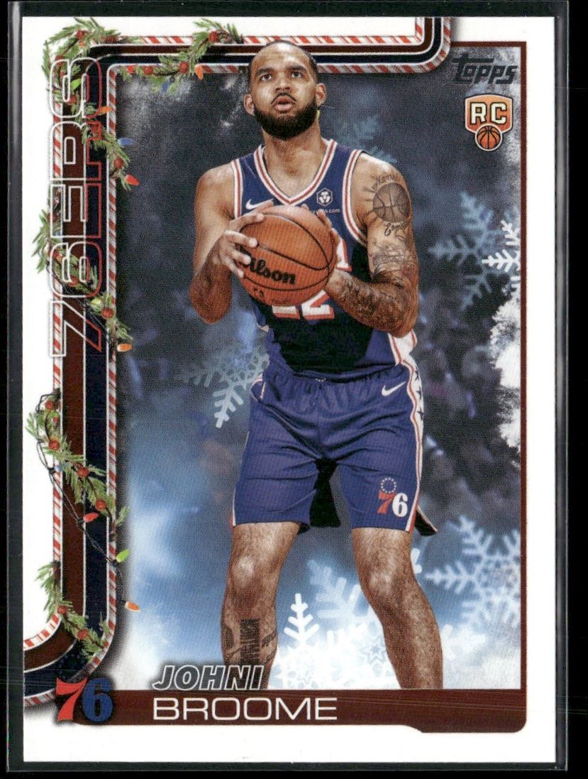 Johni Broome 2025-26 Topps Holiday Rookie Philadelphia 76ers #H195