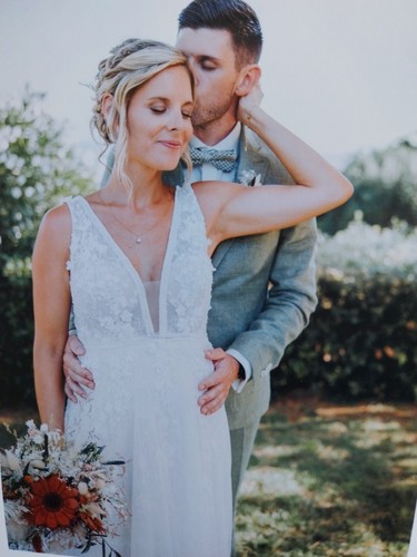 Brautkleid A-Linie Wie Neu - Perfekt Für Schwangere Bräute Größe 38 - Bild 11 von 11