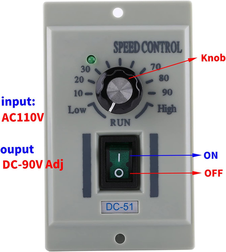 DC Motor Speed Controller AC 110V Input DC 24V-90V Output Motor Speed Controller - Picture 8 of 12