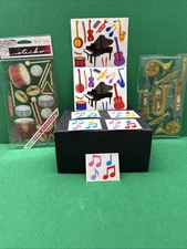 Music Notes And Musical Instruments/ Vintage Stickers/ Mrs Grossman/ Sticko