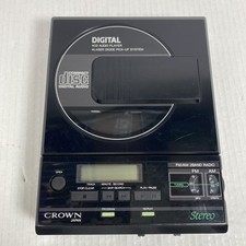 Crown Japan Portable CD Player 1987 FM/AM Radio Model CD 210 FOR PARTS/REPAIR