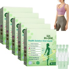 5 Boxes Six-in-One Health Solution Oral Liquid,Body Care for Women & Men