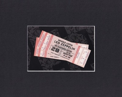 8X10'' Matted Print Art Picture Band Led Zeppelin: Tickets 1977