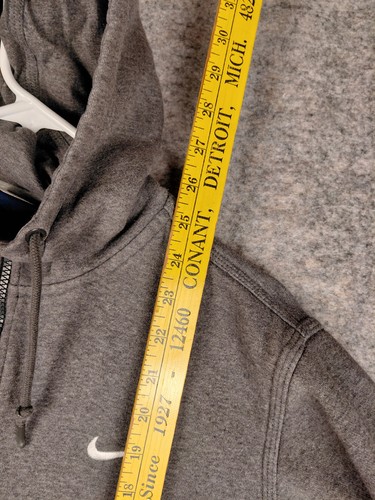 Nike Sweatshirt Full Zip Hoodie grau Herren Gr. M Fleece innen 21,5x25,5 - Bild 7 von 17