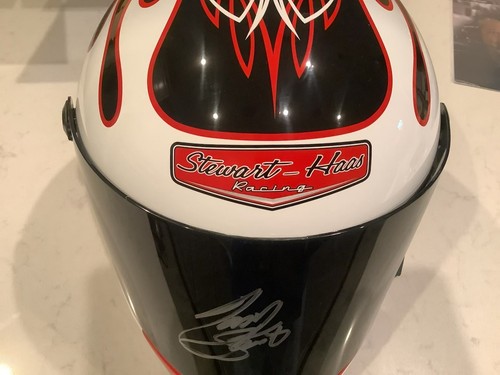 TONY STEWART AUTOGRAPHED 2009 OFFICE DEPOT SIMPSON FULL SIZE HELMET & CARD - Picture 6 of 17